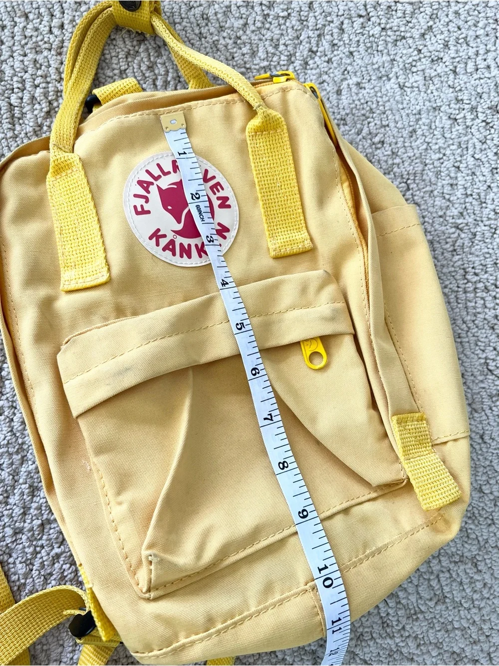 Fjallraven kanken mini backpack yellow school hiking cute commuter bag fall
